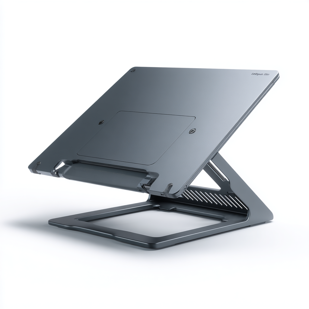 Zelmaro Heavy-Duty Adjustable Laptop Stand - Ergonomic Z-Shape Riser